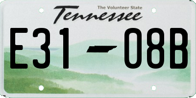 TN license plate E3108B