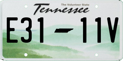 TN license plate E3111V