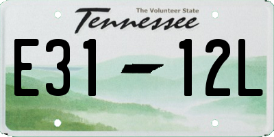 TN license plate E3112L