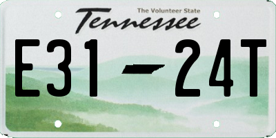 TN license plate E3124T