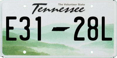 TN license plate E3128L