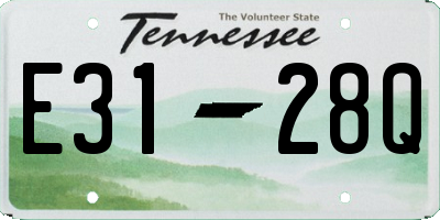 TN license plate E3128Q