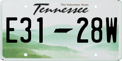 TN license plate E3128W