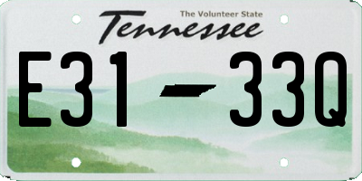 TN license plate E3133Q
