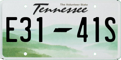 TN license plate E3141S