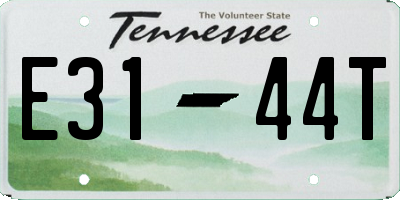 TN license plate E3144T