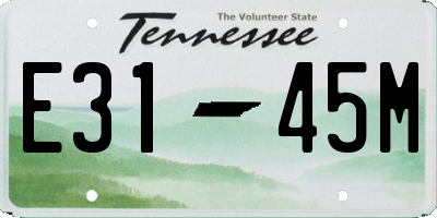 TN license plate E3145M