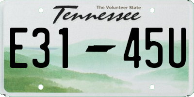 TN license plate E3145U