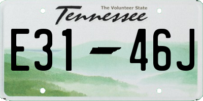 TN license plate E3146J