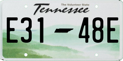 TN license plate E3148E