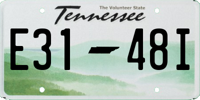 TN license plate E3148I