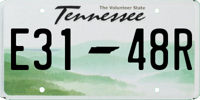 TN license plate E3148R