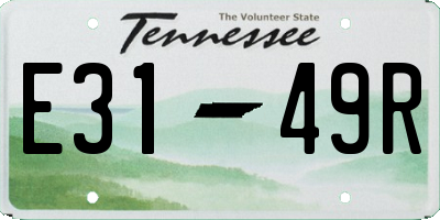 TN license plate E3149R