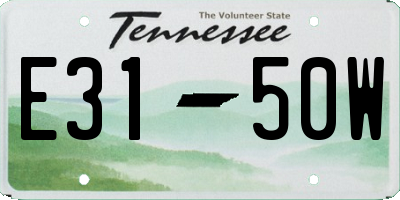 TN license plate E3150W