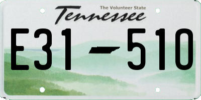 TN license plate E3151O