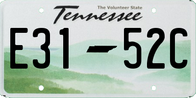 TN license plate E3152C