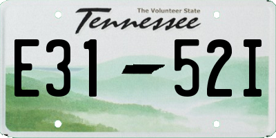 TN license plate E3152I