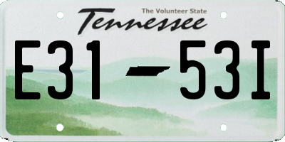 TN license plate E3153I