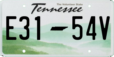 TN license plate E3154V