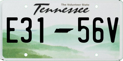 TN license plate E3156V