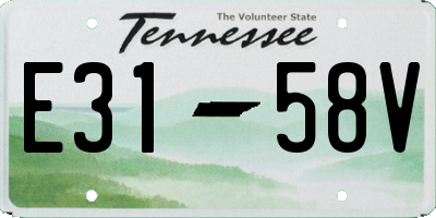 TN license plate E3158V