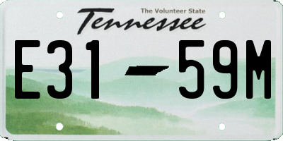 TN license plate E3159M
