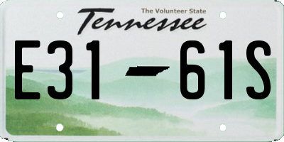 TN license plate E3161S