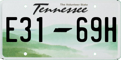 TN license plate E3169H