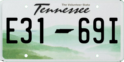 TN license plate E3169I