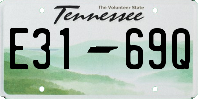 TN license plate E3169Q