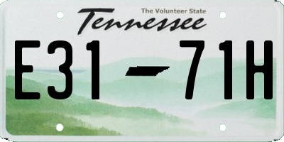 TN license plate E3171H
