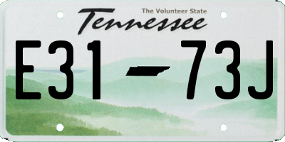 TN license plate E3173J