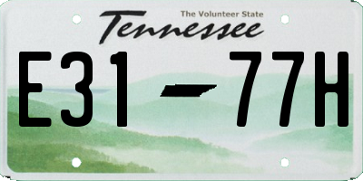 TN license plate E3177H