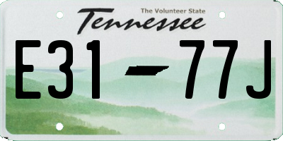 TN license plate E3177J