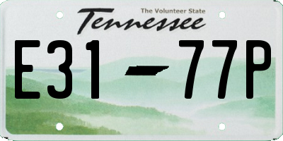 TN license plate E3177P