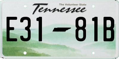 TN license plate E3181B