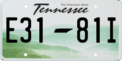 TN license plate E3181I