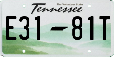 TN license plate E3181T