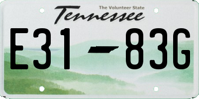 TN license plate E3183G
