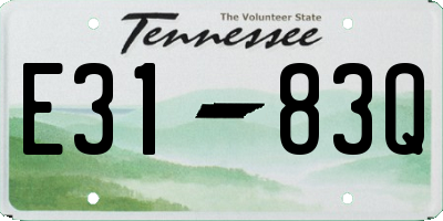 TN license plate E3183Q