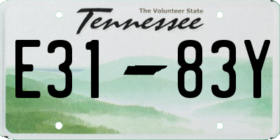 TN license plate E3183Y