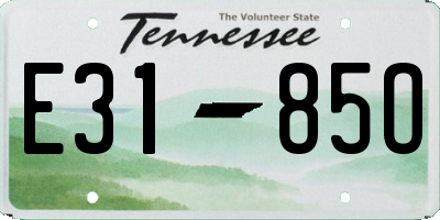 TN license plate E3185O