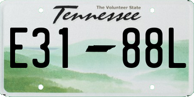 TN license plate E3188L