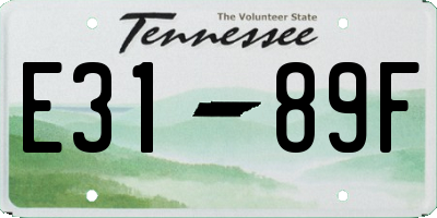 TN license plate E3189F