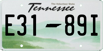 TN license plate E3189I
