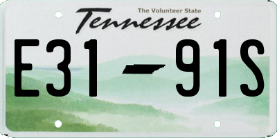 TN license plate E3191S