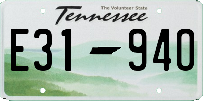 TN license plate E3194O