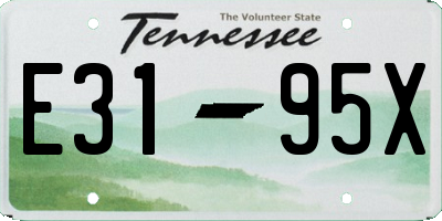 TN license plate E3195X