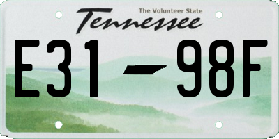 TN license plate E3198F