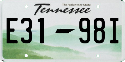 TN license plate E3198I